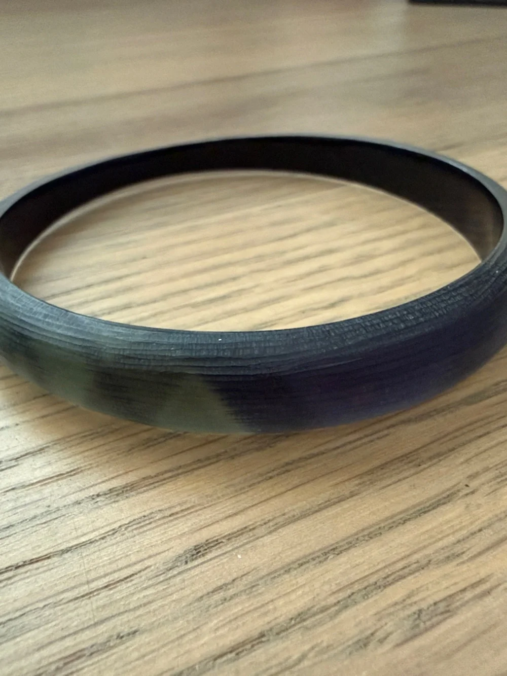 Alexis Bittar Lucite Bangle in Blue, Black, and Green Blackwatch Plaid